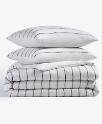 Oake Haven Striped 3-Pc. Duvet Cover Set, King, Macy's Exclusive