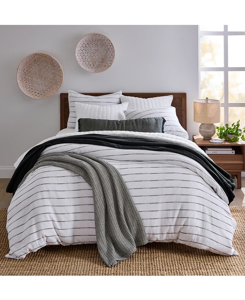 Oake Haven Striped Shadow 3-Pc. Comforter Set, King, Macy's Exclusive