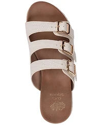 Gc Shoes Women's Fabulist Triple Buckle Espadrille Wedge Sandals