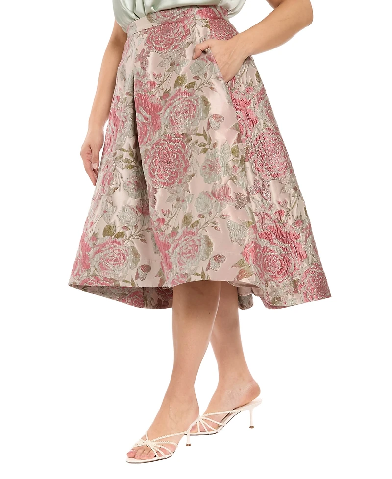 Muse Plus Pleated Organza A-line Skirt