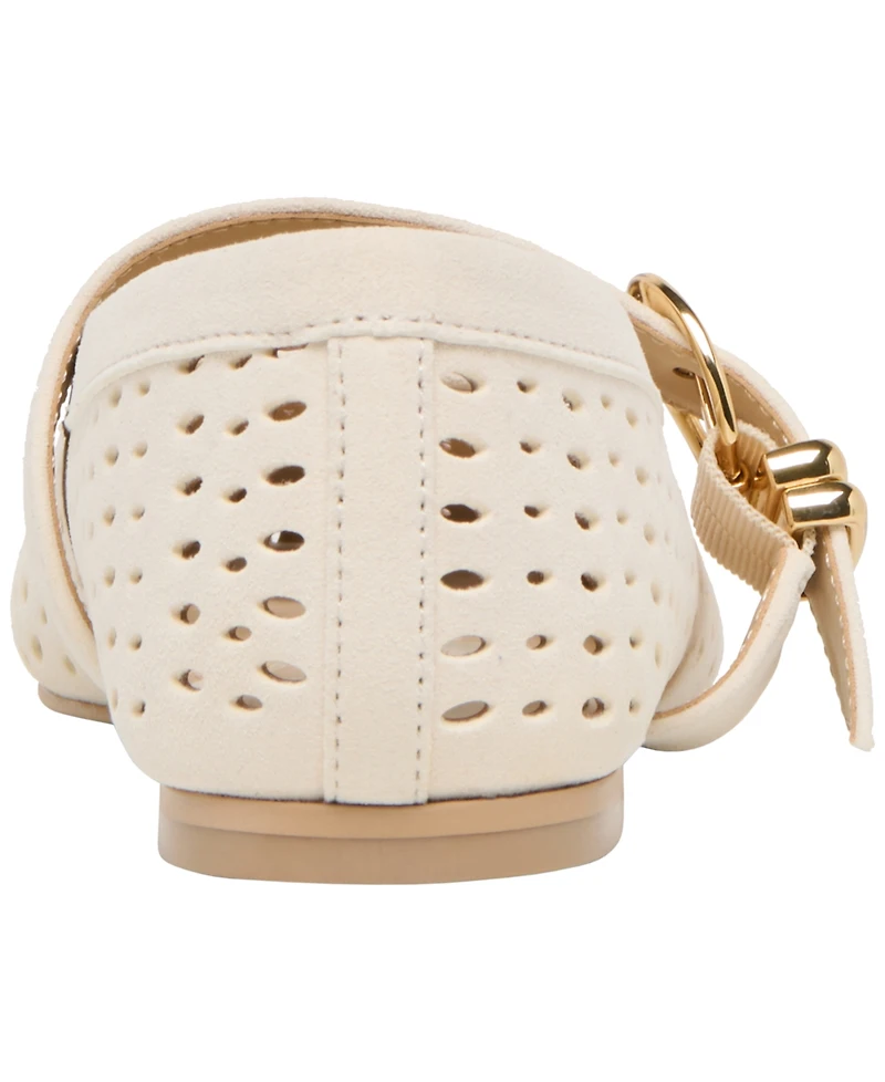 Dolce Vita Women's Mikel Perforated Buckle Mary Jane Flats
