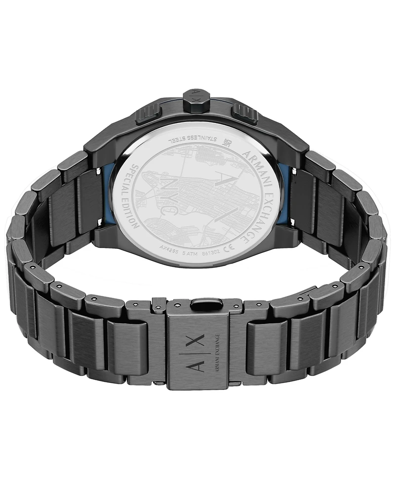 Armani Exchange Men's Sync Quartz Chronograph Gunmetal Stainless Steel Watch, 44mm