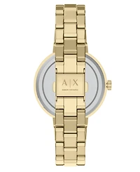 Armani Exchange Women's Quartz Two-Hand Gold Stainless Steel Watch, 36mm