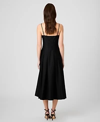 French Connection Women's Sateen Pleated Midi Dress