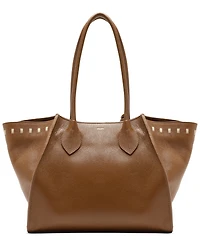 Arezzo Alba Small Leather Zipper Tote Bag