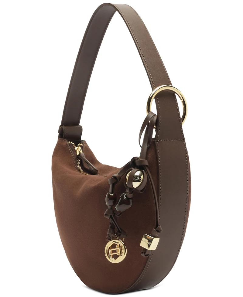Arezzo Simone Medium Suede Shoulder Handbag