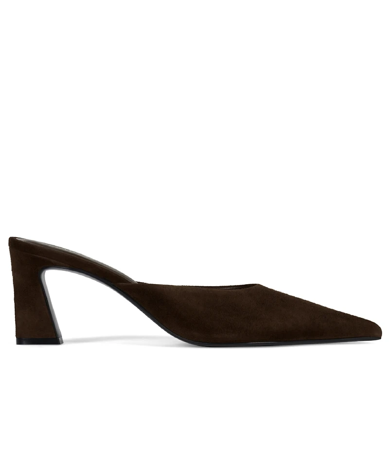 Jeffrey Campbell Unamused Block-Heel Pointed-Toe Mules