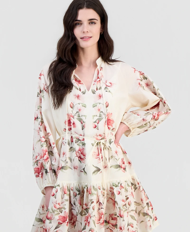 Sam Edelman Women's Cotton Placed-Print Mini Dress