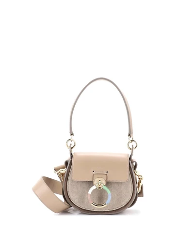 Pre-Owned Chloe Small Tess Bag Linen and Leather