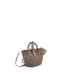 Pre-Owned Balenciaga Xs Bistro Panier Bag Bb Monogram Coated Canvas