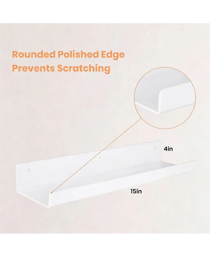 Yigii 4 Pack Acrylic Wall Shelves