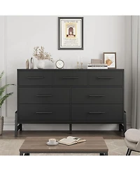 gaomon 7 Dresser for Bedroom, Freestanding 52 Wide Drawer with Storage, Wooden Closet Storage Chest Living Room, Entryway