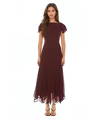 Alexia Admor Women's Kaelith Ruffle Sleeve Midi Dress