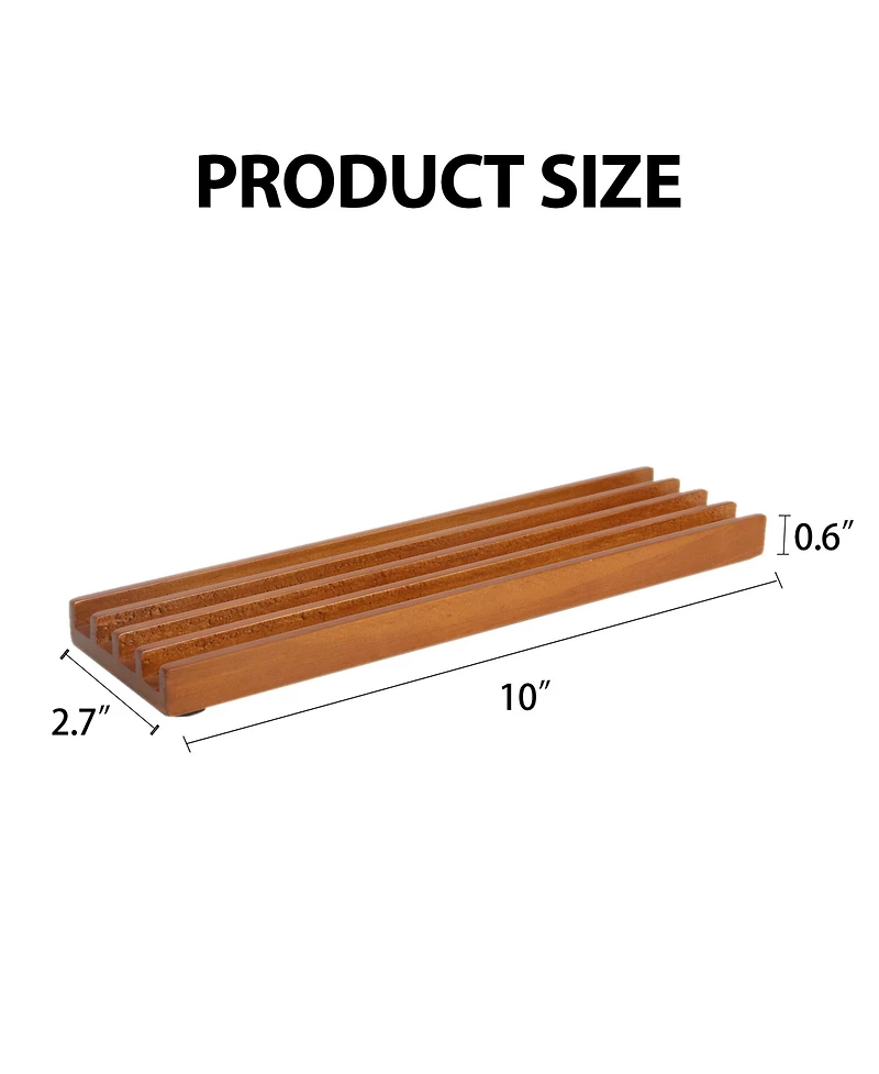 Gse Games & Sports Expert Domino Racks Set of 4, Wooden Domino Trays Holders Organizer, Premium Domino Tiles Holder Racks