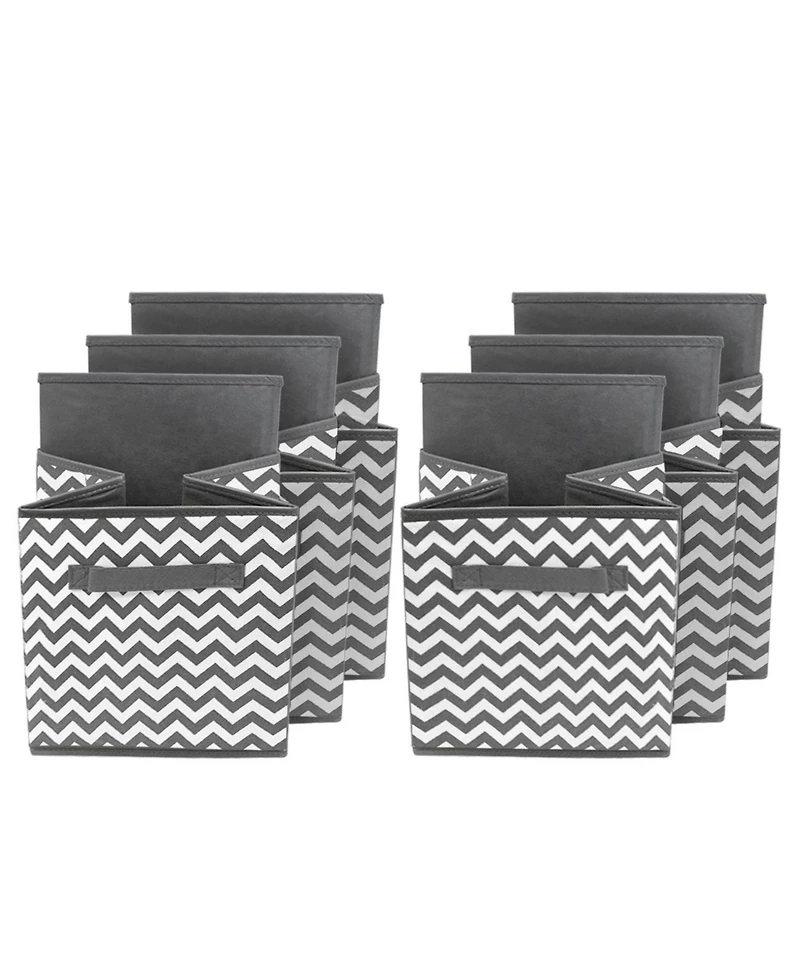 Sorbus 6 Pack 11 Inch Foldable Storage Cubes with Handle- for Organizing Home, Shelves, Nursery, Playroom, Closet and More
