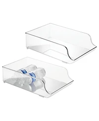 iDesign Water Bottle Organizer for Fridge - Set of 2 - Clear