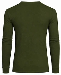 Galaxy By Harvic Men's Long-Sleeve Waffle-Knit V-Neck Thermal T-Shirt