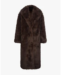 WeWoreWhat Women's Long Faux Fur Jacket