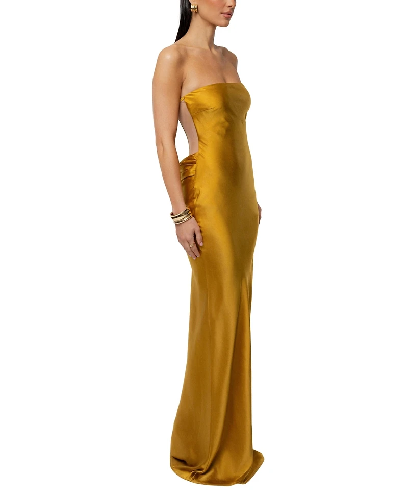 Jluxlabel Women's Regal Rising Satin Maxi Dress