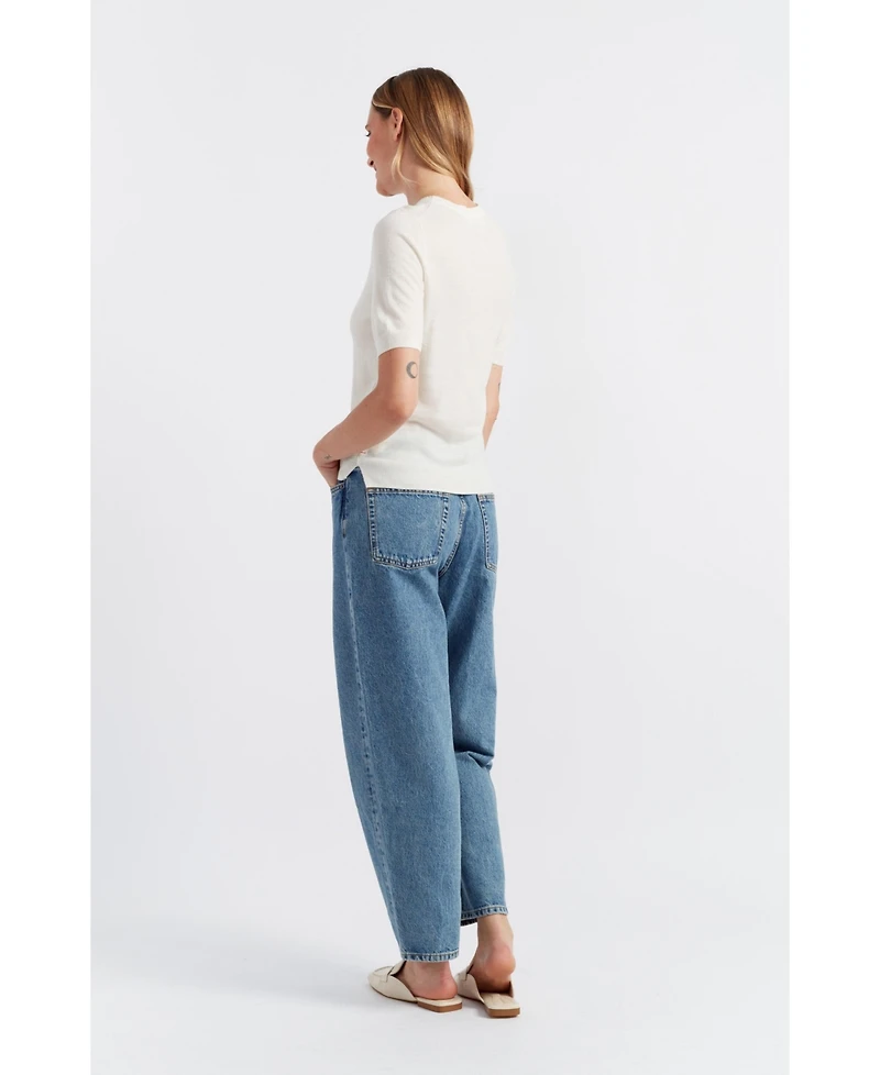 Chinti & Parker Women's Pure Merino Wool Short Sleeve Tee