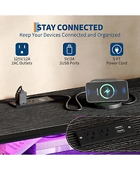 gaomon Long Dresser for Bedroom with 10 Fabric Drawers, Entertainment Center Tv Stand 65"-75"