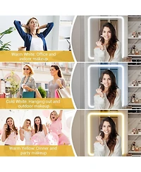 Gaomon Vanity Desk Lights and Power Outlets - Makeup Table Charging Station for Bedrooms, Apartments, Easy to Assemble