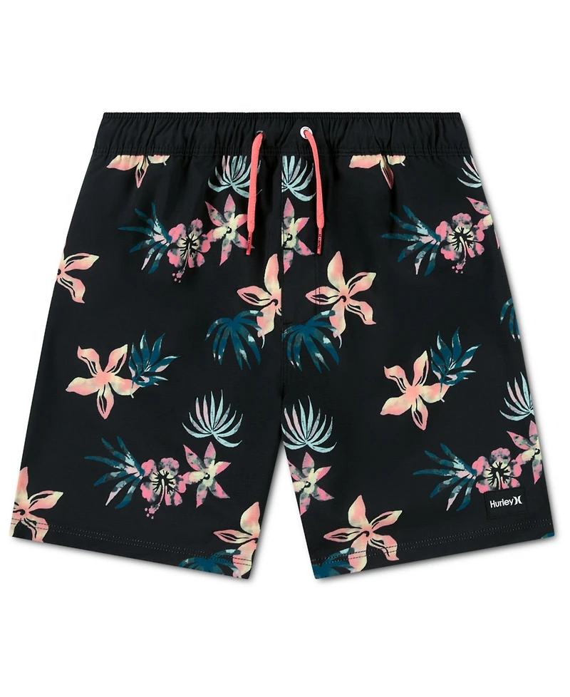 Hurley Boys' 8-18 Floral Pull-On Swim Trunks