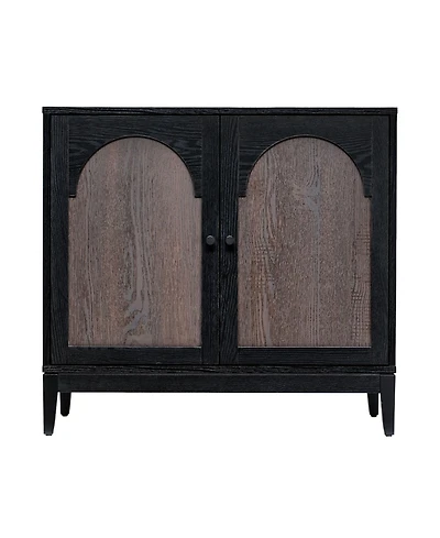 Sango 29.33" Wood Arch 2-Door Cabinet
