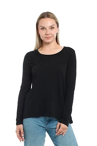 Wilt Clothing Women's Wide Neck Long Sleeve Tee