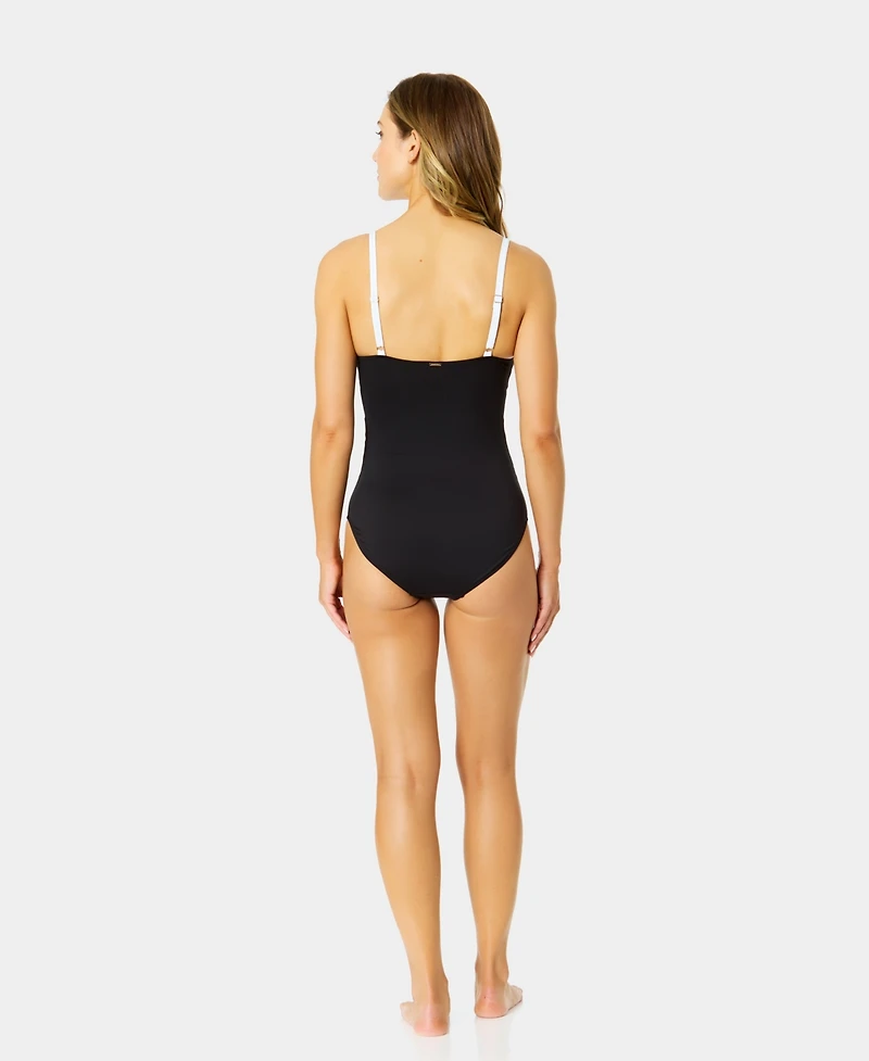Anne Cole Women's Colorblock Mesh Insert One-Piece Swimsuit