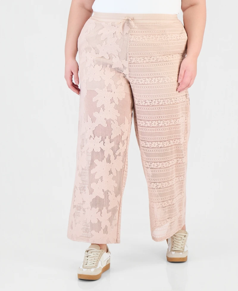 And Now This Trendy Plus Lace Drawstring-Waist Pants, Macy's Exclusive
