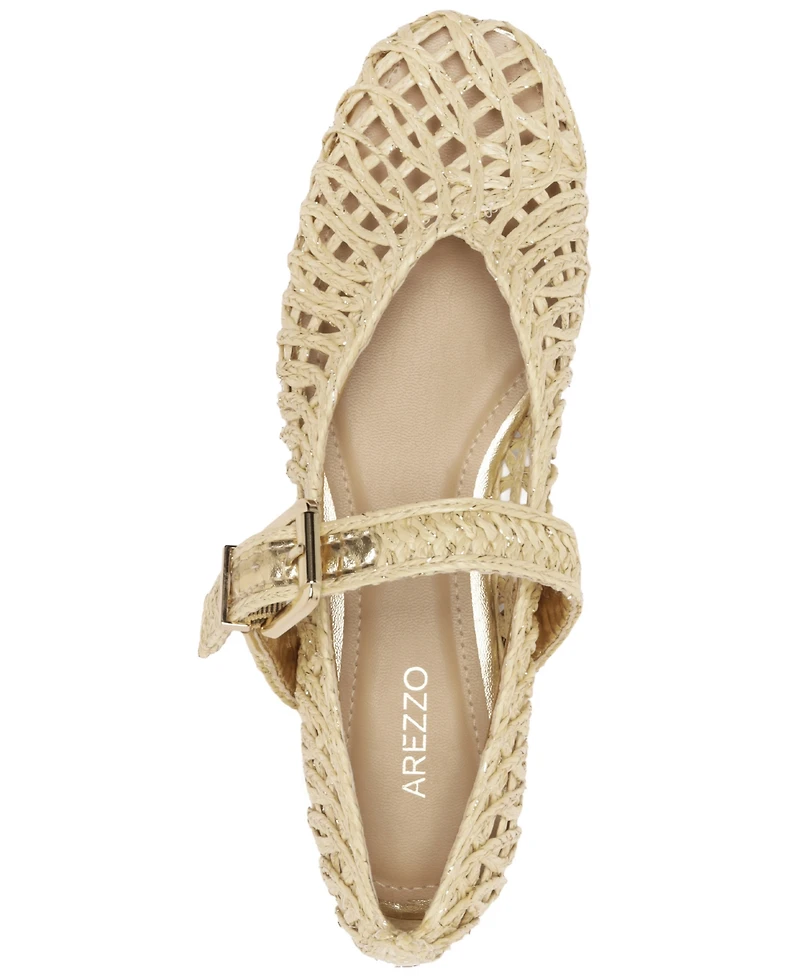 Arezzo Women's Ciara Round Toe Ballet Flats