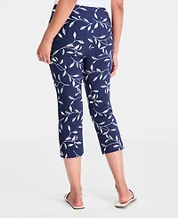 Jm Collection Women's Printed Pull-On Capri Pants