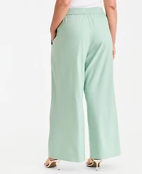 I.n.c. International Concepts Plus Pull-On Wide-Leg Pants, Created for Macy's