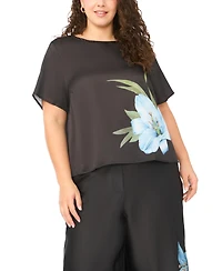 Vince Camuto Plus Short-Sleeve Crew Neck Top