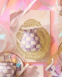 MacKenzie-Childs Violet Check Handmade Creamer