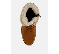 Madoka Fur Collar Chunky Ankle Boots Women