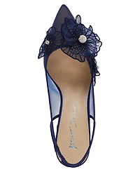 Betsey Johnson Women's Petra Flower Applique Slingback Pumps