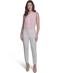 Tommy Hilfiger Women's Slim Fit Pinstripe Mid Rise Pants