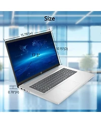 Hp Essential 17.3" Entry Traditional Laptop Amd Ryzen 5 7430U 4GB Ram Amd Radeon Graphics 512GB Ssd Storage Windows 11 Home Hd+ 60Hz