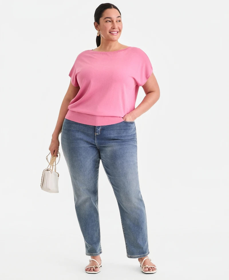 I.n.c. International Concepts Plus Dolman-Sleeve Sweater, Macy's Exclusive
