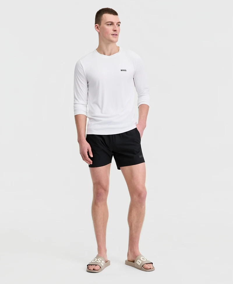 Boss Hugo Men's Long-Sleeve Uv Protection Rashguard Swim Shirt