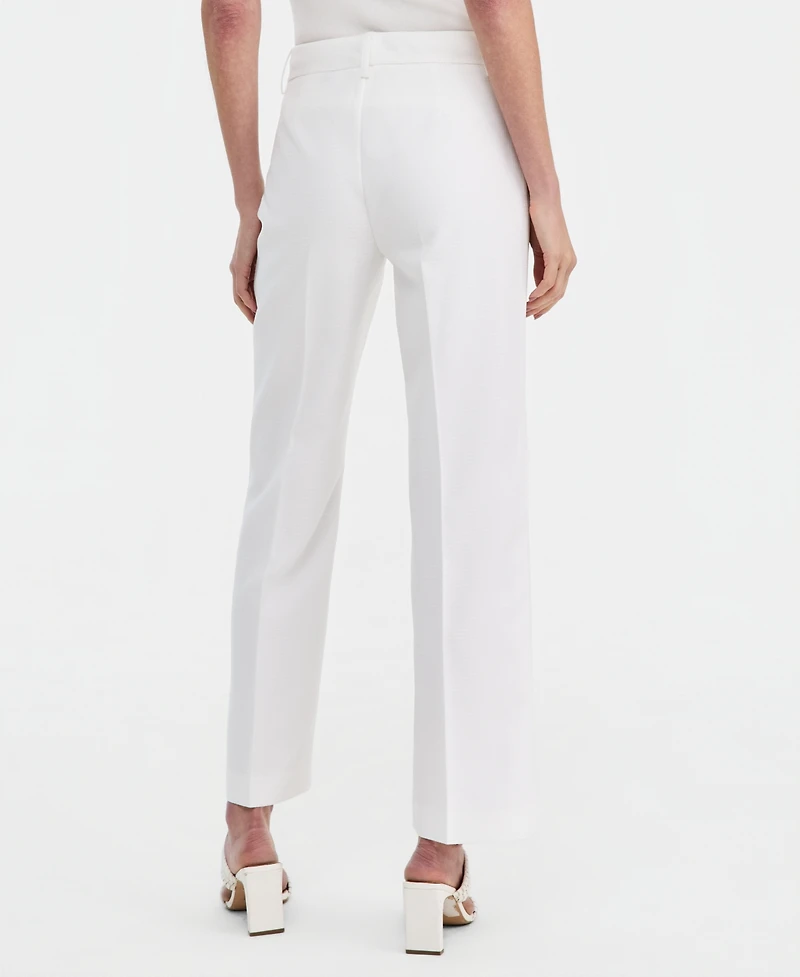 Tahari Asl Petite Stretch Mid Rise Flare Pants