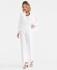 Tahari Asl Single Button Blazer Tank Top Stretch Flare Pants