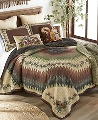 Donna Sharp Pine Circle 3-Pc. Quilt Set, Queen