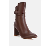 Cobra Womens Buckle Strap Embellished Ankle Boots