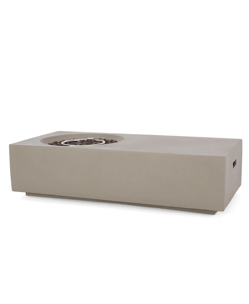 Flynama Rectangle 14.75" Mgo Fire Pit - 50 000 Btu