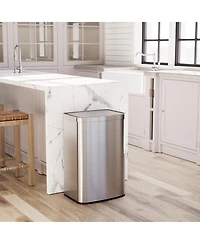 Gallon Stainless Steel Indoor Touchless Sensor Soft-Close Lid Trash Can