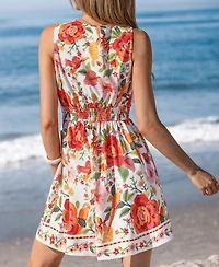 Cupshe Women's Gaia Floral Mini Beach Dress