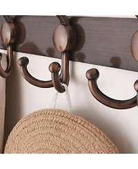 Yigii Heavy Duty 5-Tri Hook Wall Rack for Coats, Hats, Towels, Entryway